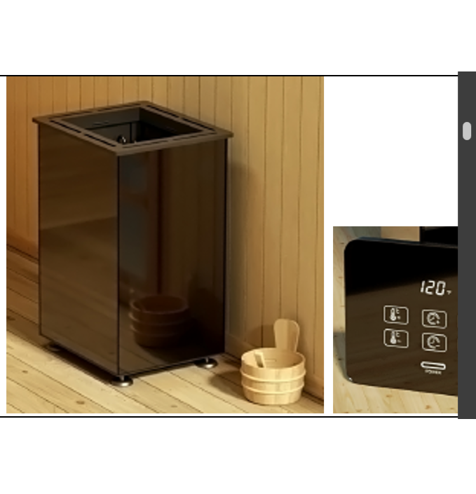 Eurostan Black Crystal Series Sauna Heater